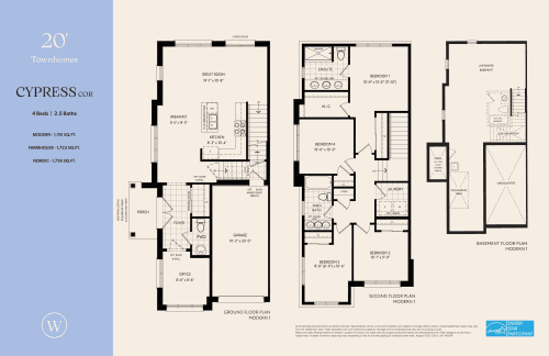 Cypress Corner (20' Towns) floor plan
