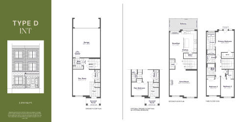 Type D - Interior (2,318 sq.ft) floor plan