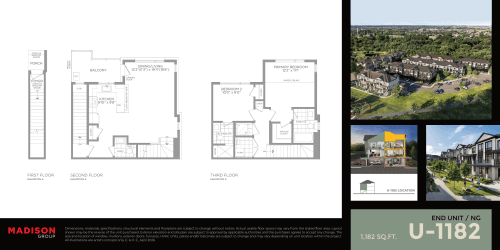 U-1182 (End Unit) floor plan