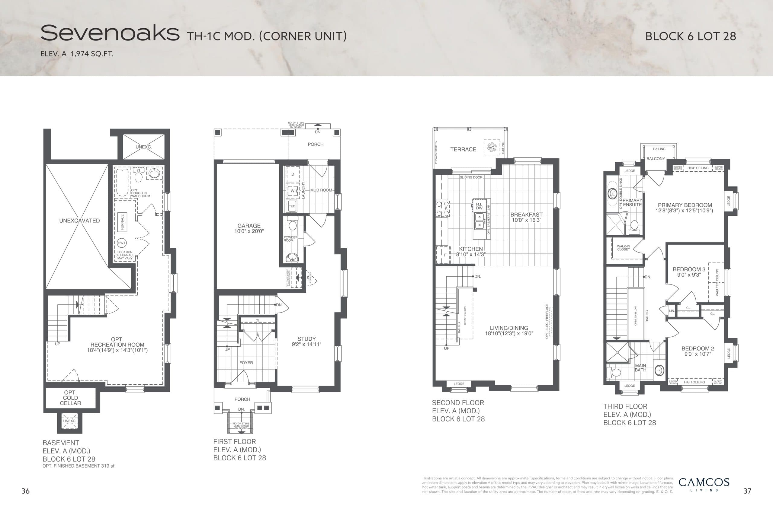Sevenoaks Block 6 Lot 28 Floor Plan at Canterbury Lanes Towns - 1974 sq.ft