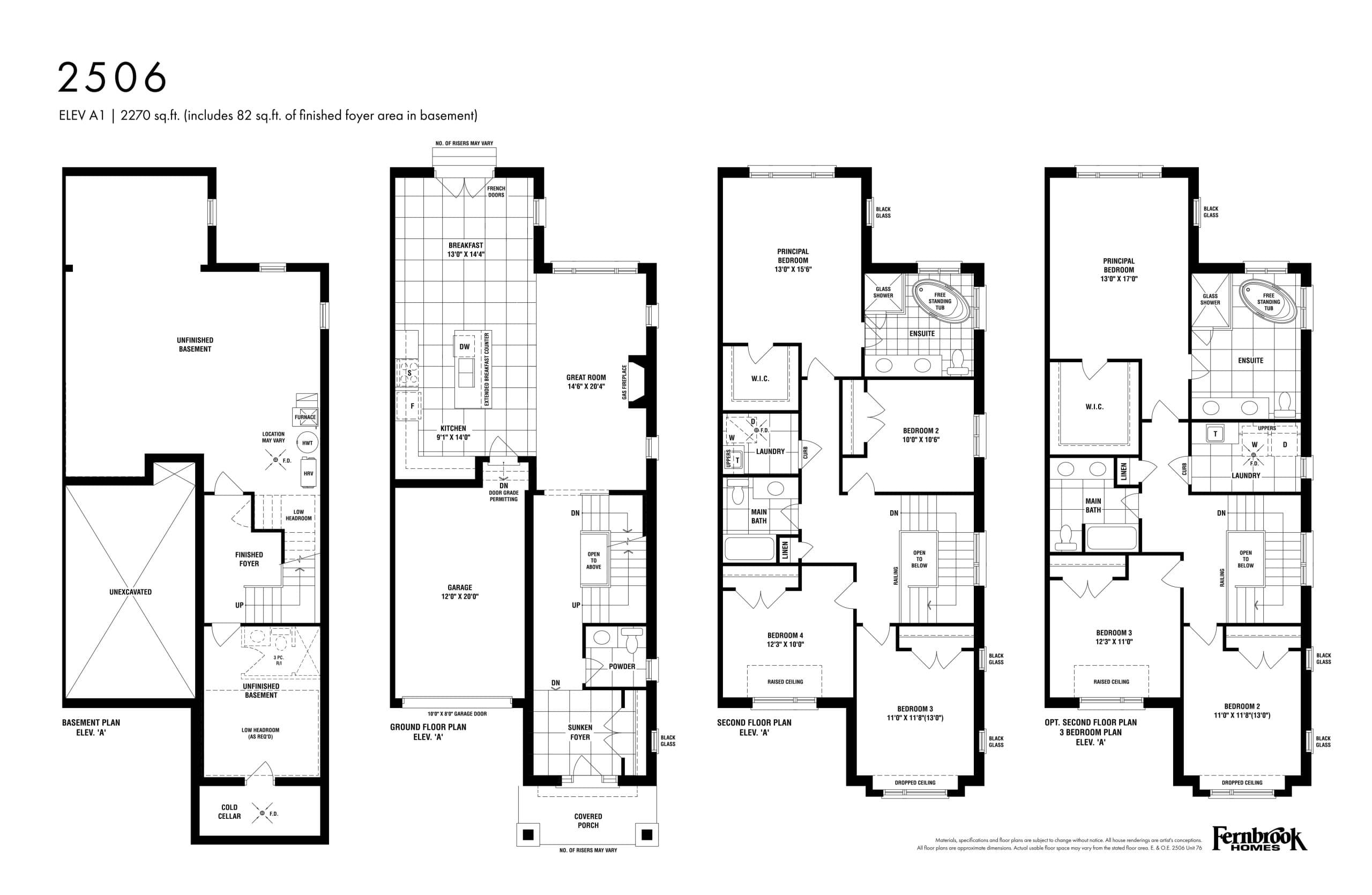 2506 Floor Plan at Lifestyle Towns - 2270 sq.ft