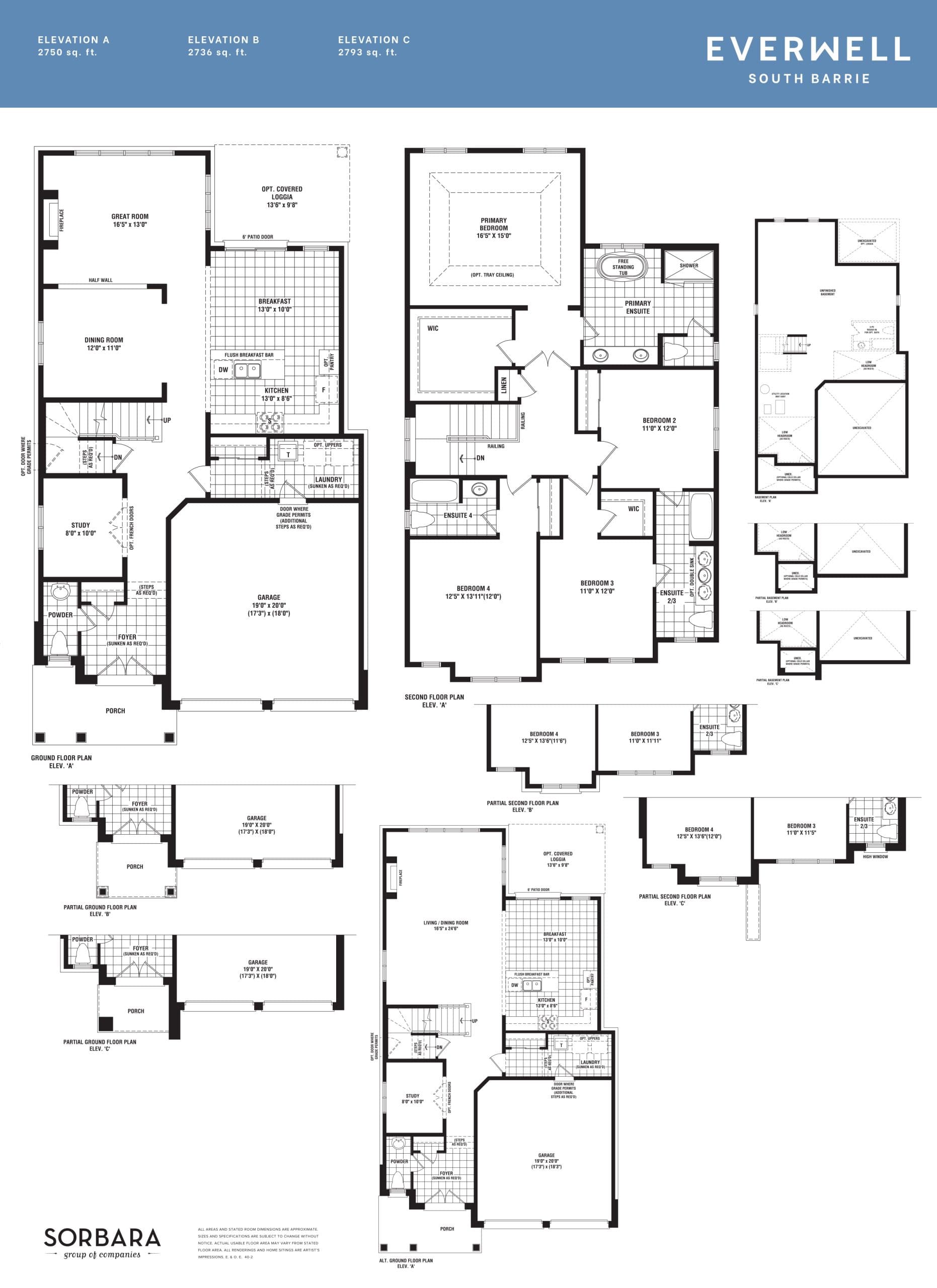The Lockhart Floor Plan at Everwell South Barrie - 2736 sq.ft