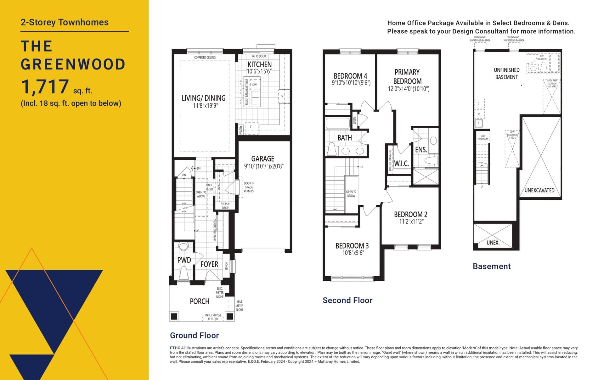 The Greenwood Floor Plan at Vicinity Homes Phase 2 by Mattamy - 1717 sq.ft
