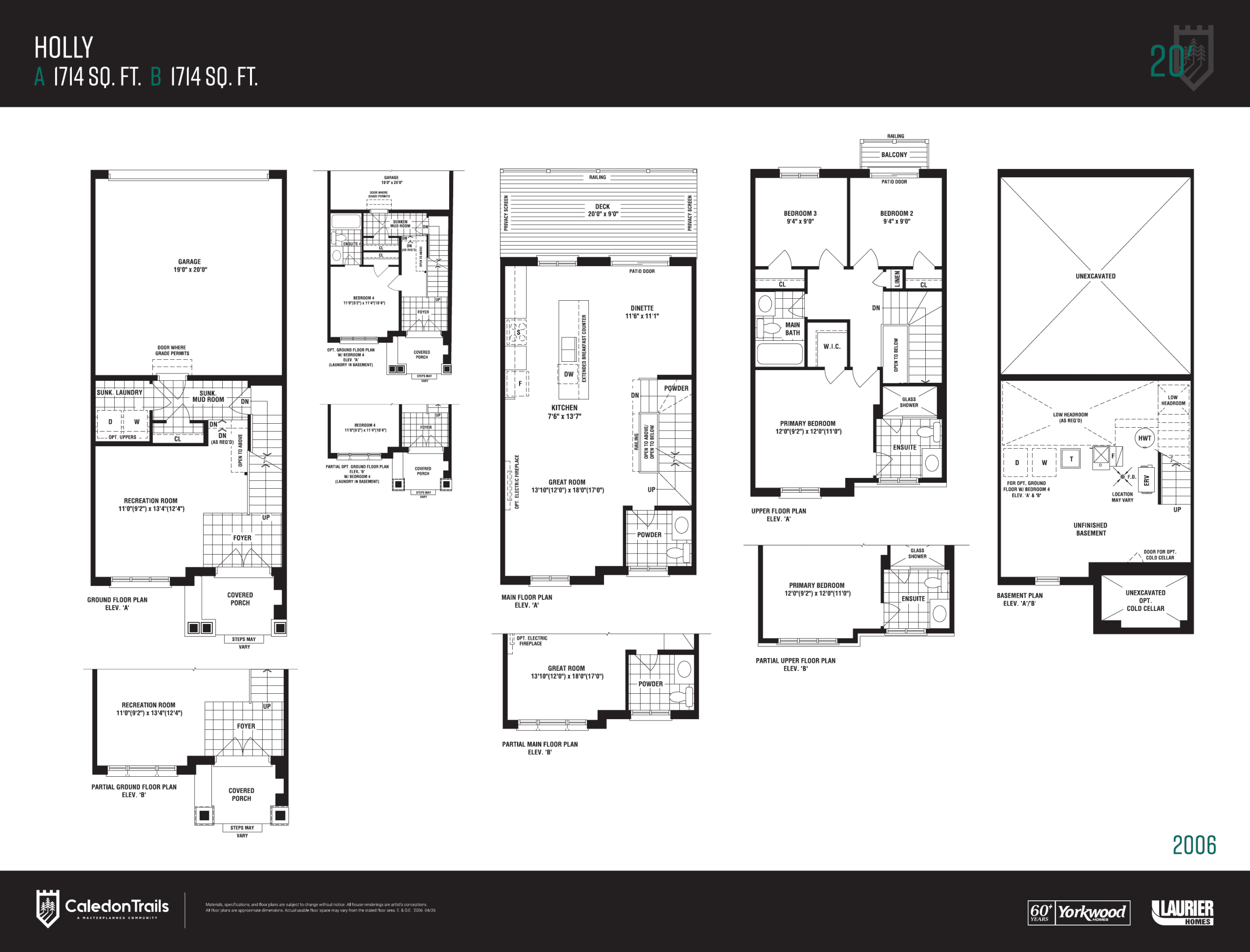 Holly Floor Plan at Windrose at Caledon Trails - 1714 sq.ft